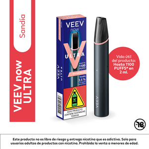 Vapeador VEEV ultra sandía 1100 puffs (1 und)