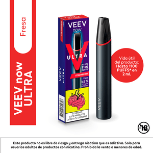Vapeador VEEV ultra fresa 1100 puffs (1 und)