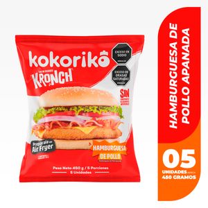 Hamburguesa Kokorico Pollo Apanado 450 G