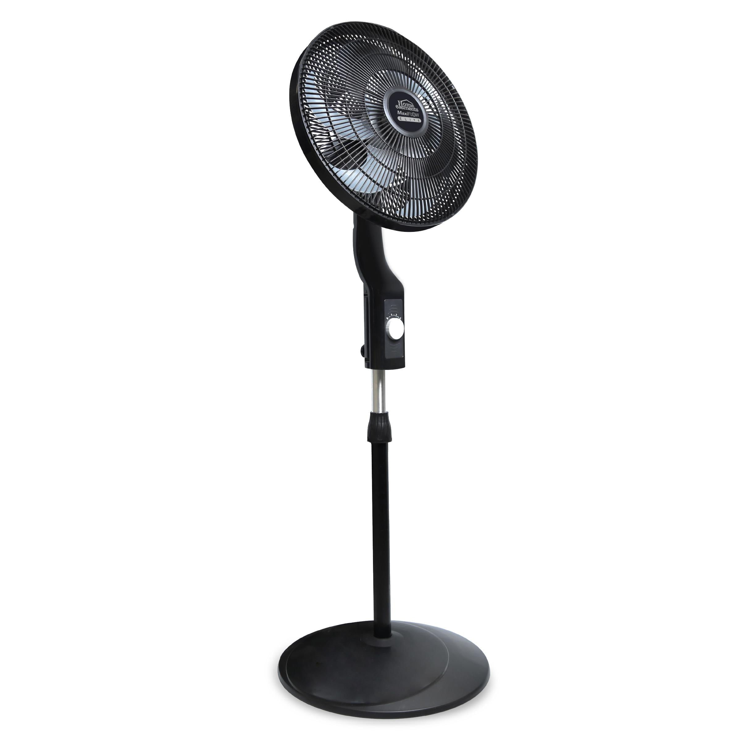 Imagen de Ventilador de Pedestal Home Elements 18 Pulgadas 3 Velocidades MaxiFlow Elite Negro Malla Plástica 299900285