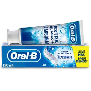 Crema Dental Oral B Extra Blancura con Bicarbonato 150 ml
