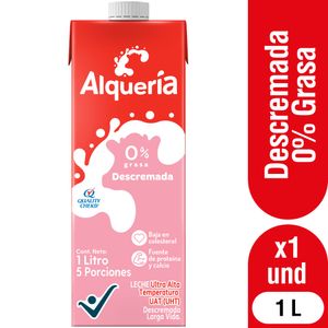 Leche Alquería Descremada 0% Grasa 1 Lt