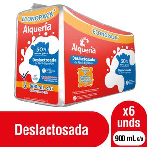 Leche Alquería Deslactosada 900 Ml X6 Unds