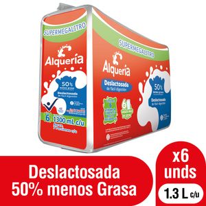 Leche Alquería Deslactosada 1,3 Lt X6 Unds