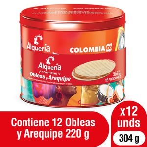 Tarro obleas Alqueria x 12unds + Arequipe 220g