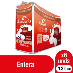 Leche Entera Supercremosa Alqueria 1.3L x 6unds
