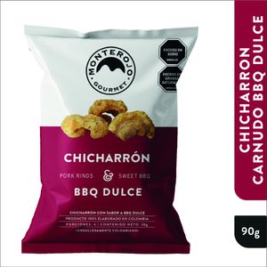 Chicharrón MONTE ROJO carnudo BBQ dulce (90 gr)
