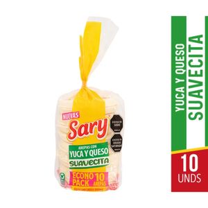 Arepas de yuca SARY con y queso suavecita x10und (700 gr)
