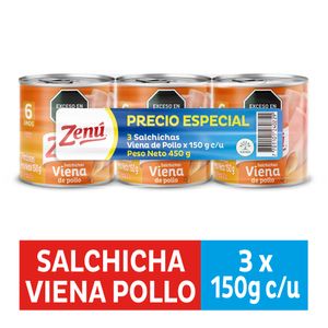SALCHICHA ZENU VIENA BROST 150 g X 3