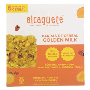 BARRA ALCAGUETE CEREAL GOLD MILK X6 150g