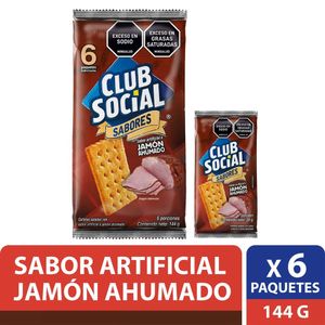 Galleta Club Social Jamon Ahumado 144G