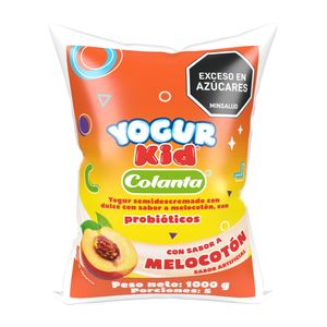 Yogurt COLANTA kid sabor a melocotón (1000 gr)