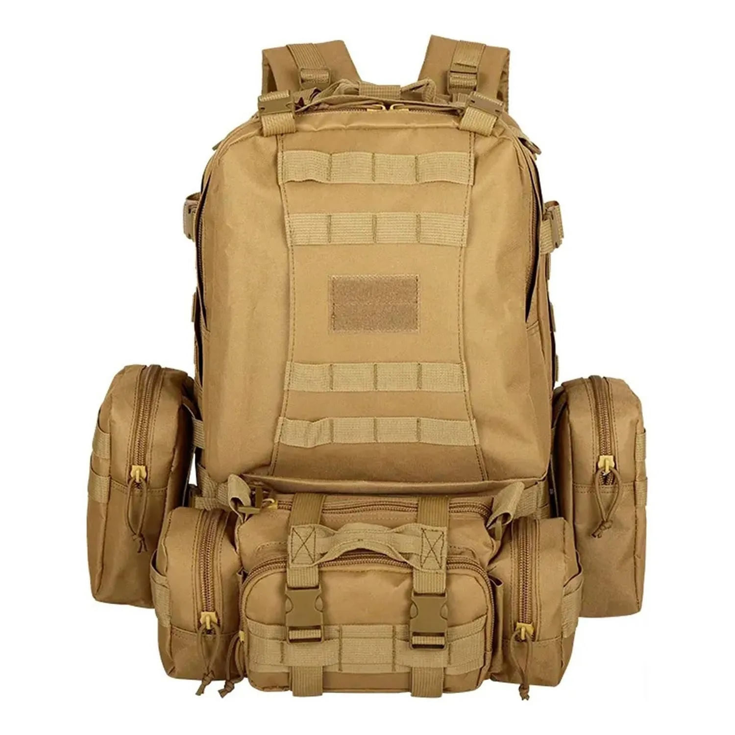 Imagen de Mochila Táctica Tipo Militar 50 Litros Impermeable Piezas Removibles Arena 52B1267