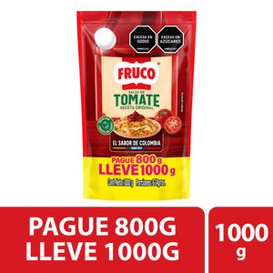Salsa de Tomate Fruco Pague 800 g Lleve 1000 g