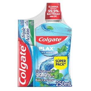 Enjuague Bucal Colgate + Crema Dental Colgate Triple Acción 50 Ml