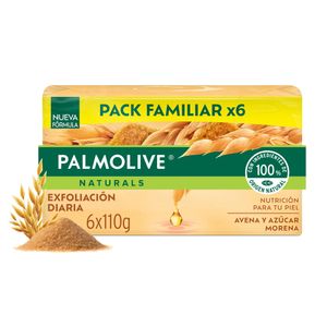 Jabón Palmolive Avena y Azúcar Morena Barra 110 G X6 Unds