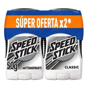Desodorante Speed Stick Hombre Classic Barra 50G X2 Unds