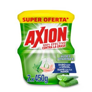 Lavaplatos en Crema Axion Aloe y Vitamina E 450g x 2und