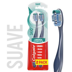 Cepillo de Dientes Suave Colgate 360° X2 Unds