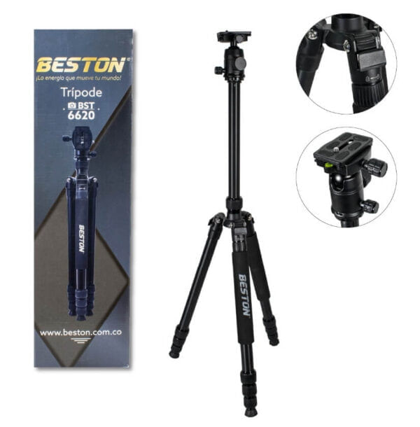 Imagen de Tripode Para Camara Beston Profesional Con Sistema Monopodo BST-6620
