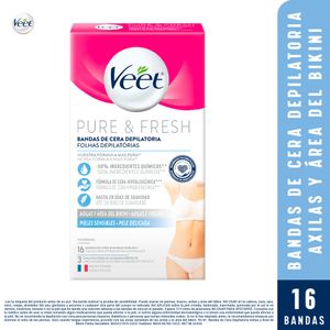 Bandas Depilatorias Veet Axilas Bikini x16 Und