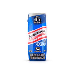 Aguardiente ANTIOQUENO sin azúcar caja pequeña (260 ml)