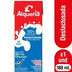 Leche Alquería Deslactosada 180 Ml