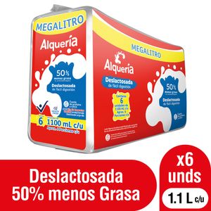 Leche Alquería Deslactosada 1,1 Lt X6 Unds