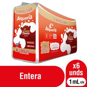 Leche Alquería Entera Supercremosa 1 Lt X6 Unds