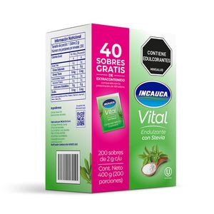 Endulzante Incauca Steviavital 160Sob. 40x400g