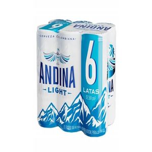 Lata CERVEZA ANDINA LIGHT nacional six pack (1614 ml)