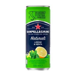 Bebida gasificada SAN PELLEGRINO naturali limón y menta (330 ml)