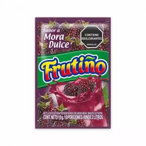 Refresco en polvo FRUTINO sabor a mora dulce (10 gr)