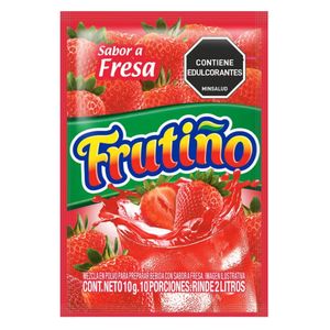 Refresco en polvo FRUTINO sabor a fresa sandía (10 gr)