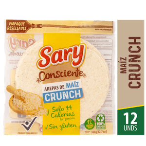 AREPA SARY MAIZ CRUNCH P/MICRO X12 360g