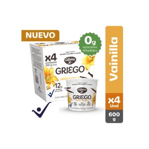 Yogurt griego ALPINA sabor vainilla x4und (566 ml)