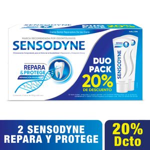 Crema Dental Sensodyne Repara y Protege 100 G X2 Unds