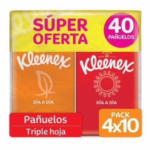 Pañuelos Faciales Kleenex de Bolsillo 4x10U PE