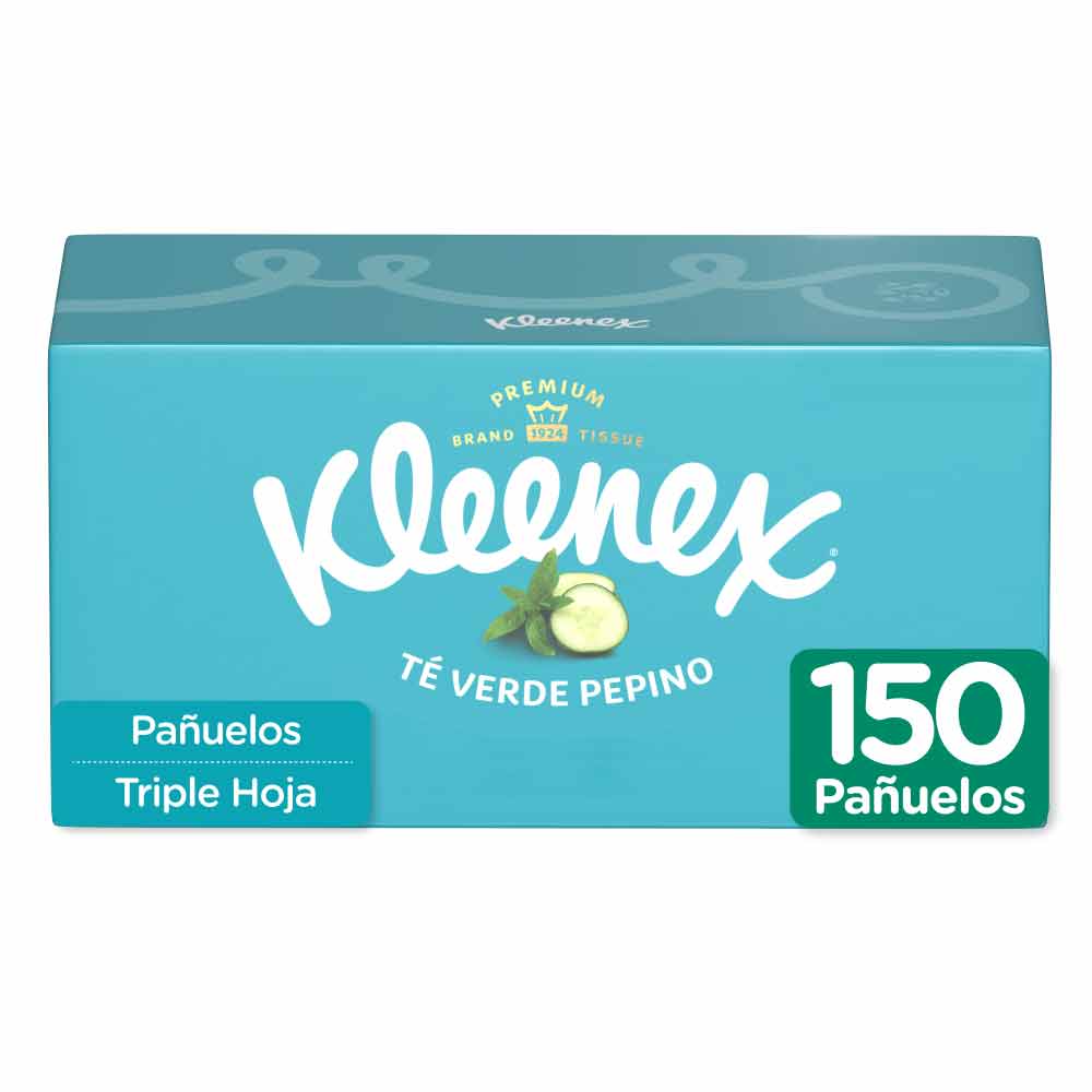Imagen de Pañuelos Faciales Kleenex Aromas Té Verde & Pepino 150U
