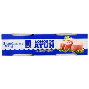 Atun Medalla De Oro Lomo E/Aceite 80 g X2