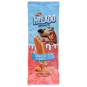 Helado para perros DR. ZOO sabor a salchicha y queso (50 gr)