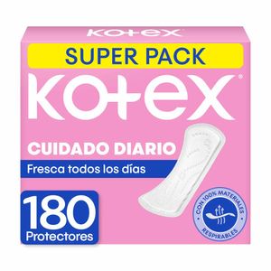 Protectores Kotex Cuidado Diario Super Pack 180 Unidades