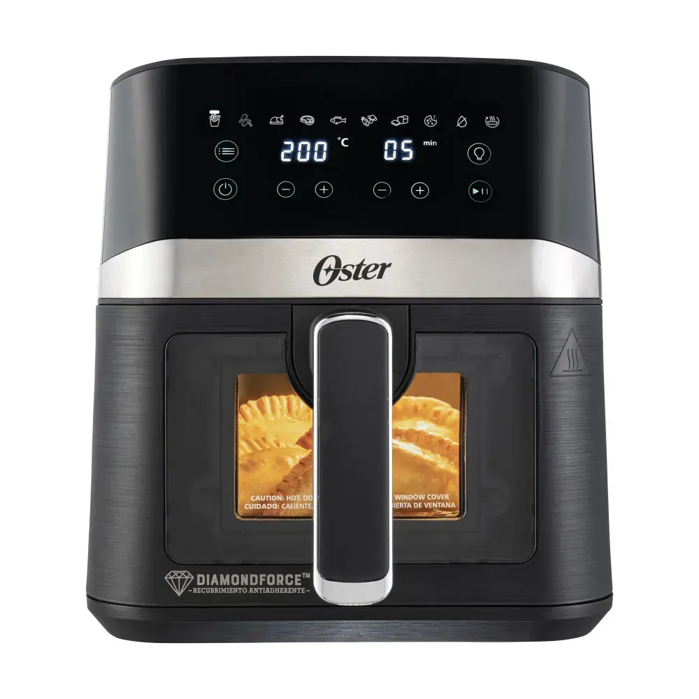Freidora de Aire Digital Oster 4 Litros Negra DiamondForce con Luz Interna
