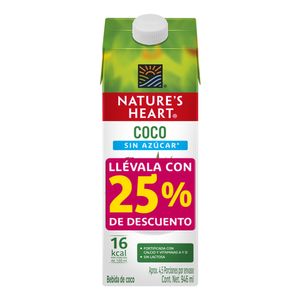 Bebida NATURES HEART COCO SIN AZUCAR (946 ml)