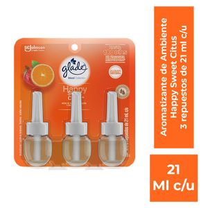 Glade Aceite Repuesto 3 und Happy Sweet Citrus x 63 ml