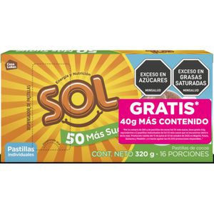 Chocolate Sol 50% Suave 320 G X 280 G