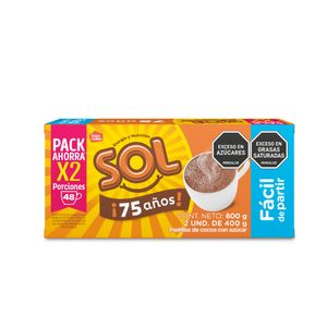 Chocolate Sol Tradicional Fácil Partir 800 G