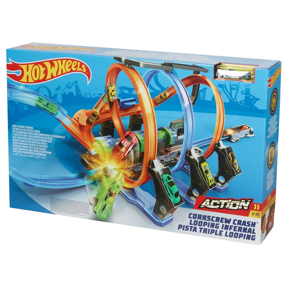 pista hot wheels espiral