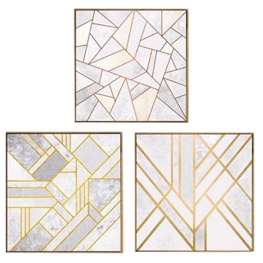 cuadro decorativo h h 40 x 40 x 1 5cm dorado c u