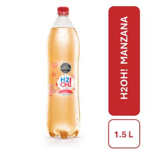 Agua saborizada H2O gasificada, sabor a manzana (1500 ml)